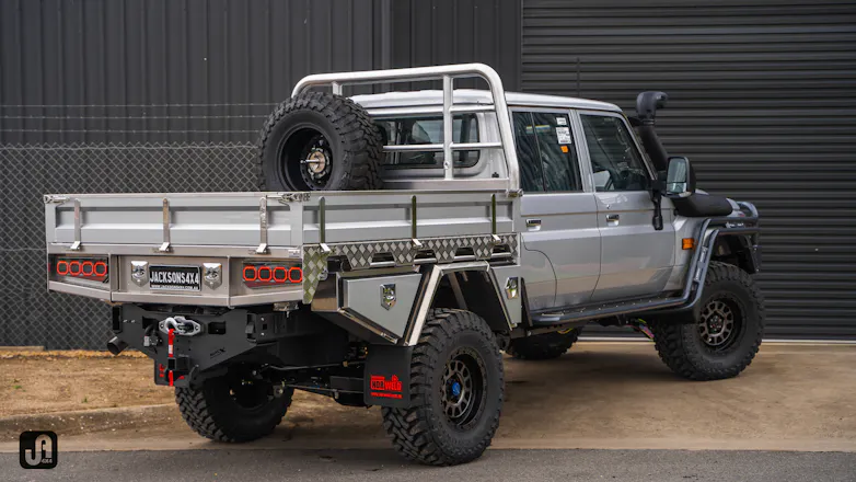 Rear view of dual cab auto 79 Series