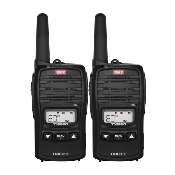 GME 1 WATT Handheld UHF Radio - Twin Pack