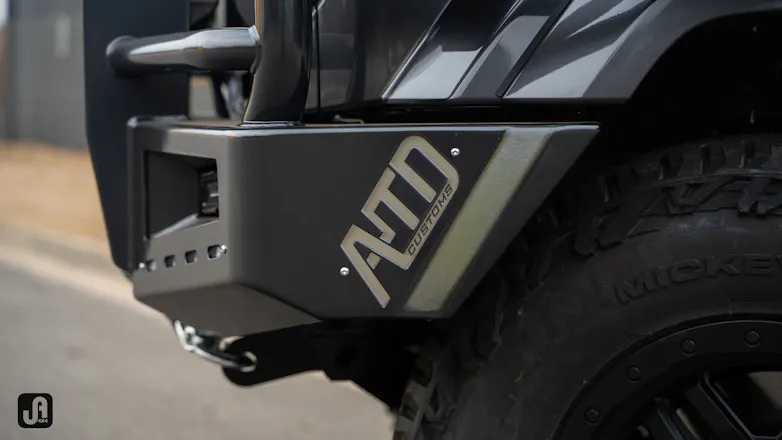 ATD customs logo on barwork for 79 Series Landcruiser