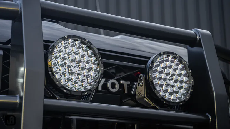 ATD Customs 2 post bar and Stedi Type-X Pro lights fitted to Toyota Landcruiser