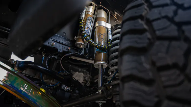 Jmacx Alpha Series shocks fitted to a 79 Series Toyota Landcruiser