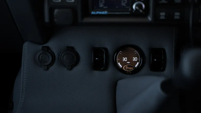 Interior controls and USB charging points of 79 Series