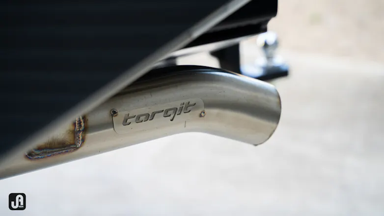 Torqit exhaust, fitted to 79 Series 2024 build