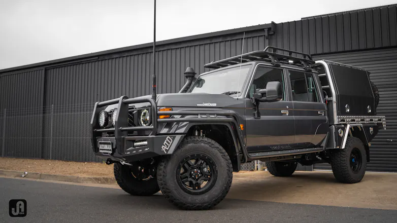 Charcoal grey 79 Series Landcruiser custom build
