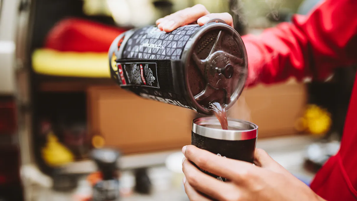 JETBOIL COFFEE PRESS IN USE