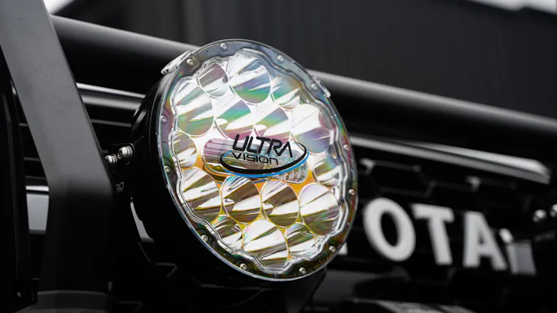 Ultra Vision driving lights installed as a mod for a 300 Series