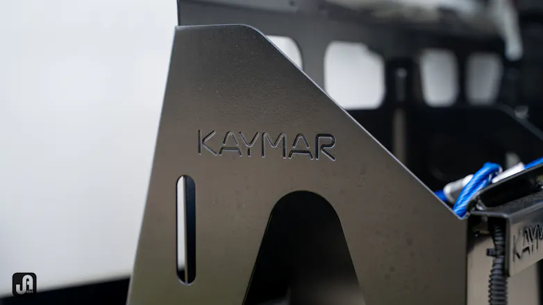 Kaymar rear bar & carriers fitted to 300 Series build