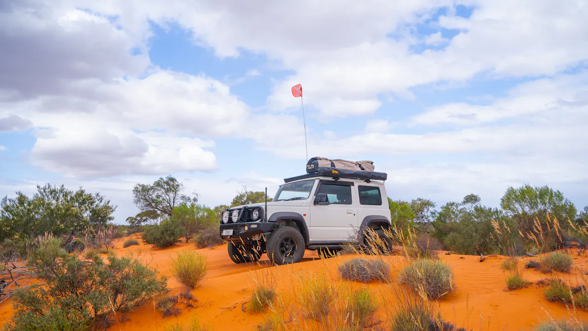 Suzuki Jimny on Googs Track in South Australia